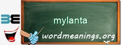 WordMeaning blackboard for mylanta